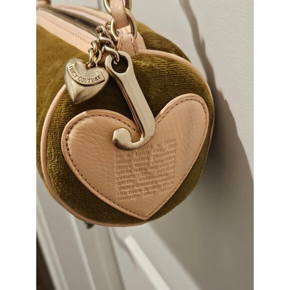 Rare Y2K Juicy Couture Green & Pink Velour Barrel Purse, Authentic - Picture 5 of 15